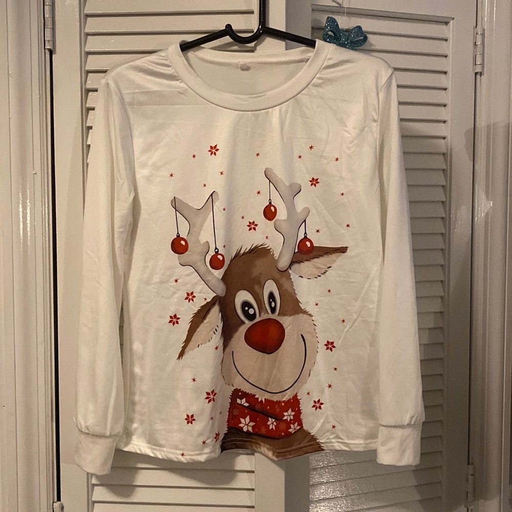Reindeer top, sz L